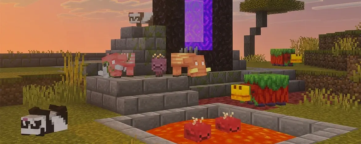 Minecraft Snapshot Februari 2026: Baby Hoglin, Zoglin, Strider, Panda och Snifflet är här!